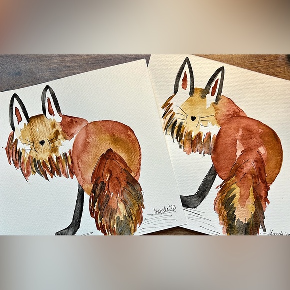 Other - Fox watercolor painting